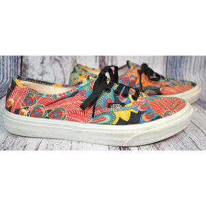 Vans TB8C Peacock Print Skateboard Shoes Sneaker Men's 6.5 Women's 8